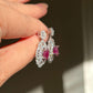 Natural Ruby and Diamond Earrings