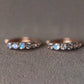 18K Solid Gold Sri Lanka Moonstone Earrings