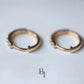 18K Solid Gold Sri Lanka Moonstone Earrings