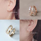 18K Solid Gold Sri Lanka Moonstone Earrings