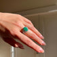 Natural Emerald Silver Ring