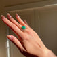 Natural Emerald Silver Ring