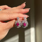 Natural Ruby and Diamond Earrings