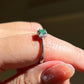 Natural Emerald Ring with White Sapphires