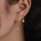 18K Solid Gold Threader Earrings with Diamonds