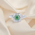 GIA Natural Green Diamond Engagement Ring 1.08ct Fancy Light Green Cushion