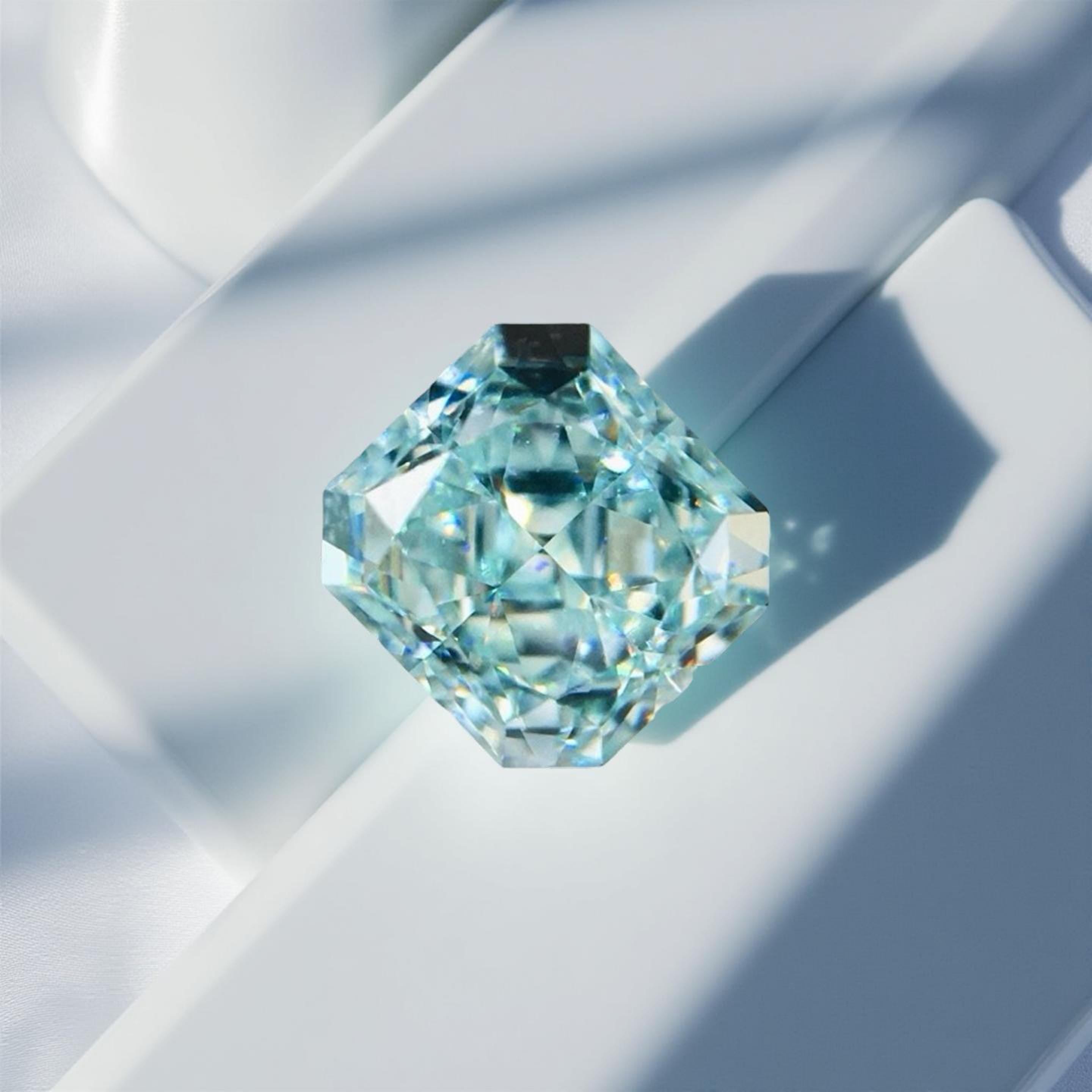 GIA Fancy Greenish Blue Natural Diamond 0.52ct – BOITE LAQUE
