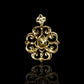 22K Solid Gold Emerald Pendant with Diamonds