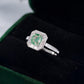GIA Natural Green Diamond Engagement Ring 1.08ct Fancy Light Green Cushion