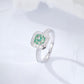 GIA Natural Green Diamond Engagement Ring 1.08ct Fancy Light Green Cushion