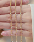 18K Solid Gold Pink Sapphire Diamond Bracelet | Lace Chain Jewelry | Dainty Natural Gemstone Gift | Custom Gold Bracelet,earth mined diamond