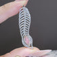 GIA Certified Natural Pink Diamond Feather Pendant Brooch | 0.35ct Marquise VS2
