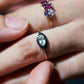 Natural Black Diamond & White Sapphire Ring