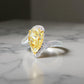 GIA Certified 2.03ct Fancy Yellow Diamond Ring in 18K White Gold