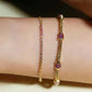 Natural Purple Sapphire Bracelet in 18K Solid Gold