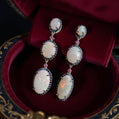 Natural Australian Opal Drop Earrings