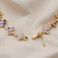 14k Gold Rainbow Sapphire & Diamond Bracelet