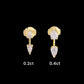 18K Solid Gold Earth Mined Diamond Earrings