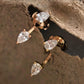18K Solid Gold Earth Mined Diamond Earrings