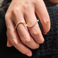 Natural Earth Mined Diamond Two-Finger Ring in 18K Solid Gold