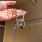 Rubellite Tourmaline, Amethyst & Pink Gemstone Pendant