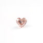GIA Certified Natural Fancy Orangy Pink Heart Diamond 0.11ct