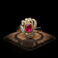 GIA Certified 1.62ct Burmese Ruby Ring in 18K Solid Gold & Platinum