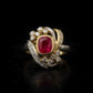 GIA Certified 1.62ct Burmese Ruby Ring in 18K Solid Gold & Platinum