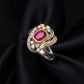 GIA Certified 1.62ct Burmese Ruby Ring in 18K Solid Gold & Platinum