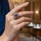 GIA Certified Natural Cornflower Blue Sapphire Ring 3.03ct in 18K Solid Gold with Diamonds