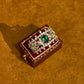 Emerald and White Sapphire Tiara Ring