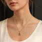 Natural Ruby Pendant in 18K Solid Gold with Diamonds