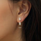 18K Solid Gold Earth Mined Diamond Earrings