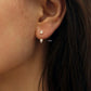 18K Solid Gold Earth Mined Diamond Earrings