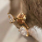 18K Solid Gold Earth Mined Diamond Earrings