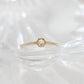 18K Solid Gold Rose Cut Diamond Ring | Antique Style Engagement Ring