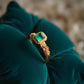 Natural Colombian Emerald Ring 18K Solid Gold with Diamonds | Muzo Green Emerald Engagement Ring