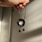 Moonstone Flower Pendant Necklace | Oxidized Silver with Black Onyx