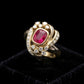 GIA Certified 1.62ct Burmese Ruby Ring in 18K Solid Gold & Platinum