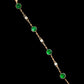 18K Solid Gold Natural Jadeite Jade and Diamond Bracelet