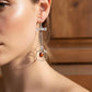 Garnet and Moonstone Earrings: Fine Silver Bow Dangle, Hypoallergenic