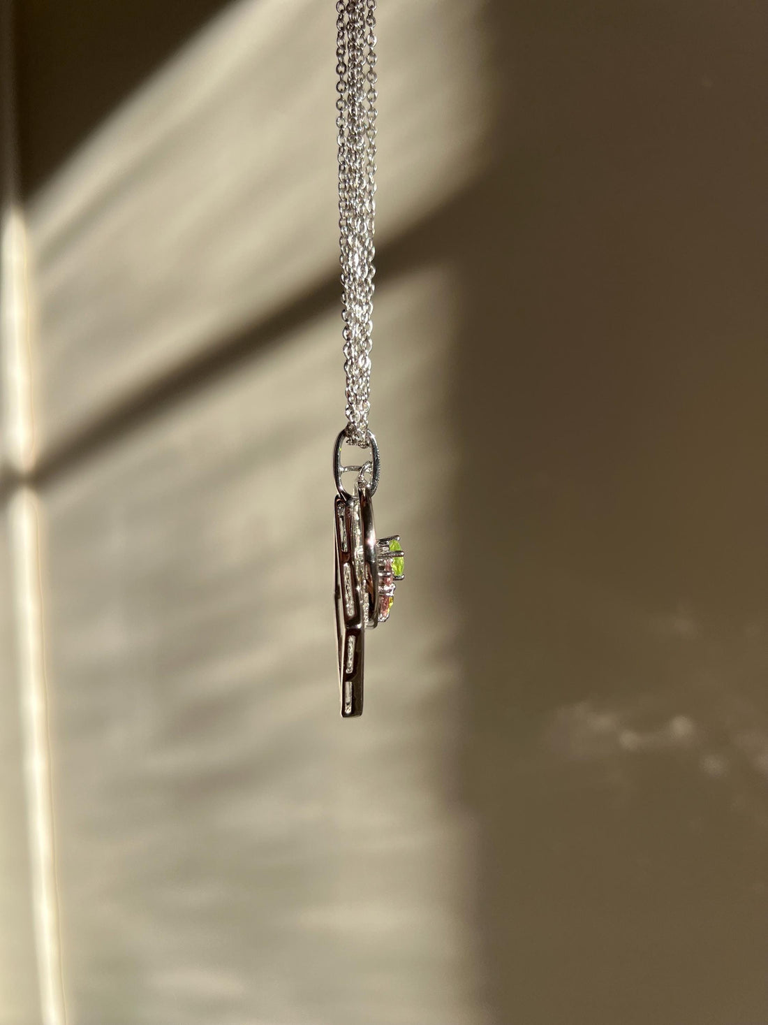 One of a Kind Pendant Necklace with Natural Golden Beryl, Peridot & Color Change Garnet