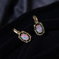 18K Solid Gold Natural Black Opal Pendant