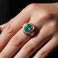 Colombian Emerald and Diamond Ring in 14K Solid Gold | 3.2ct Natural Emerald | Fine Jewelry Gift | Heirloom Engagement Ring