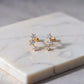 Diamond Star Climber Earrings in 10K Solid Gold | Everyday Tiny Diamond Earrings | Minimalist Fine Jewelry | Gift for Her | Dainty Luxury