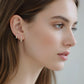 9K Solid Gold Diamond Mini Hoop Earrings | Dainty Huggies | Everyday Gold Hoops | Elegant Gift for Her | Classic Fine Jewelry