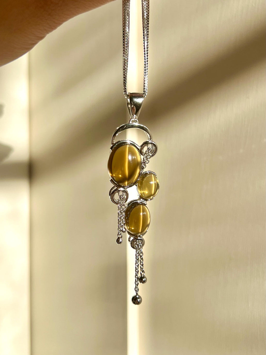 Natural Citrine Statement Necklace | 45 Carat Golden Gemstone Pendant in Sterling Silver | One of a Kind Artisan Jewelry Gift for Her