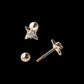 18K Solid Gold Star Diamond Earrings | Natural Earth Mined Diamond Studs | Dainty Fine Jewelry Gift for Her | Everyday Gold Earrings