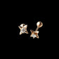 18K Solid Gold Star Diamond Earrings | Natural Earth Mined Diamond Studs | Dainty Fine Jewelry Gift for Her | Everyday Gold Earrings