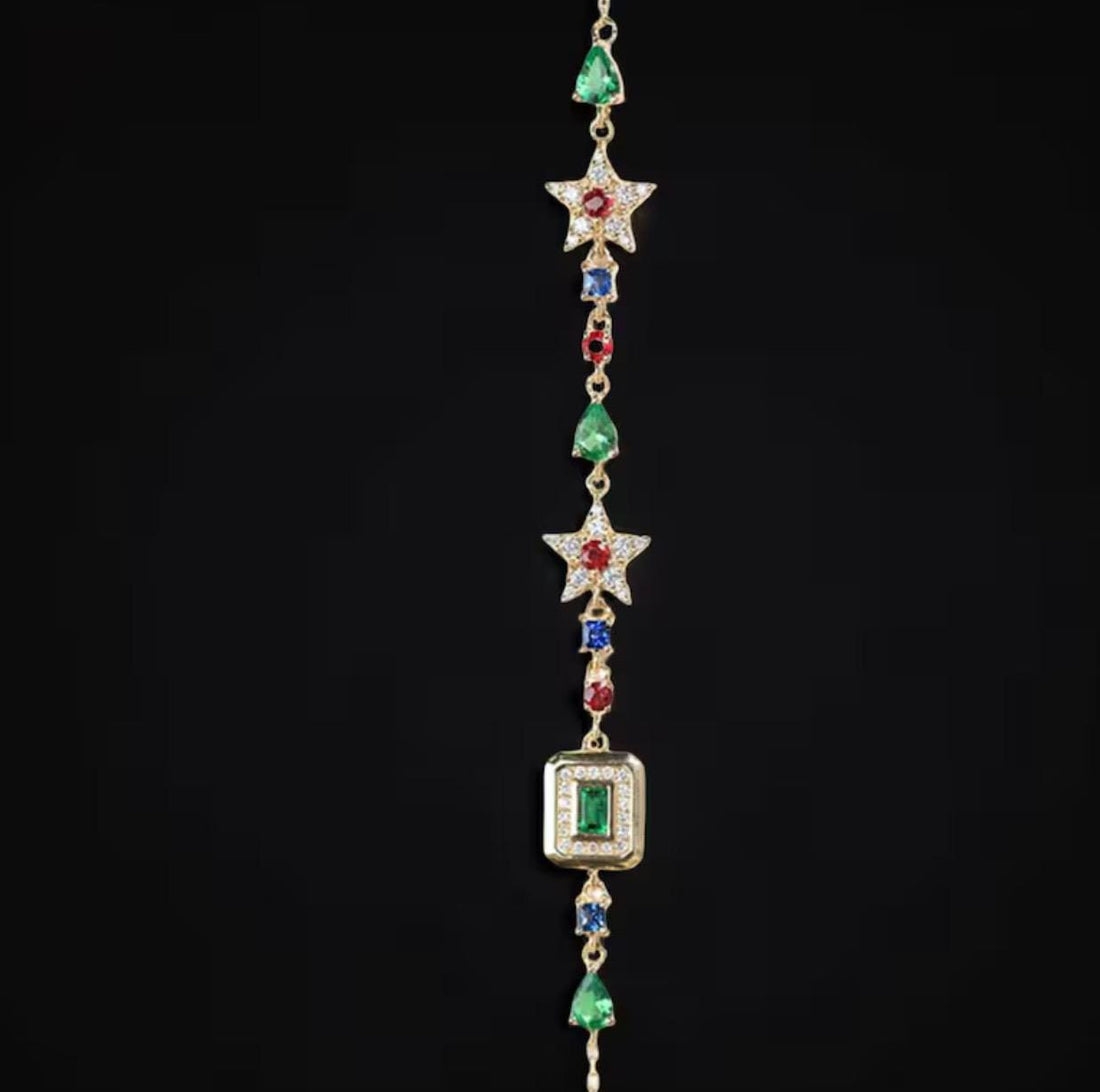 Complete Balance - 18K Solid Gold Star Bracelet + Complimentary Extension